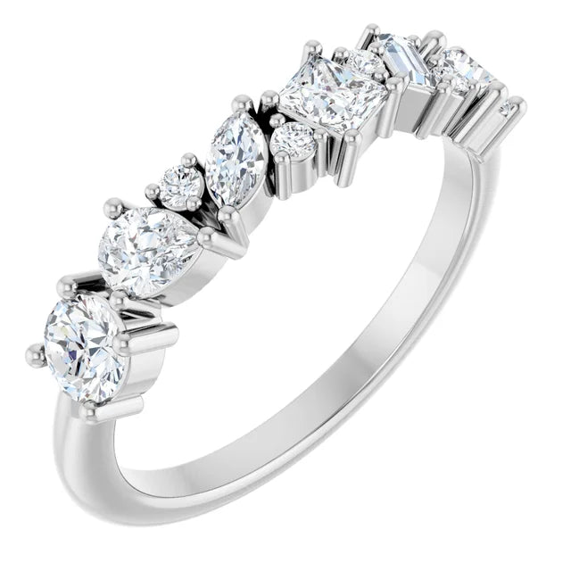 0.90ct Multishape Cluster Lab Grown Diamond Ring
