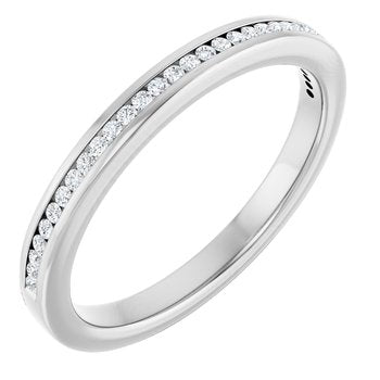 0.15ct Round Lab Grown Diamond Channel Set Half Eternity