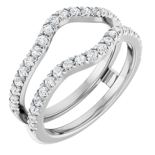 0.50ctw Round Lab Grown Diamond Double Band Ring Guard