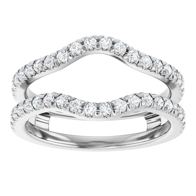 0.50ctw Round Lab Grown Diamond Double Band Ring Guard