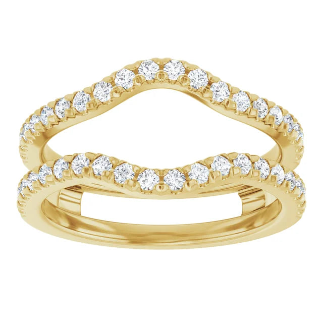 0.50ctw Round Lab Grown Diamond Double Band Ring Guard