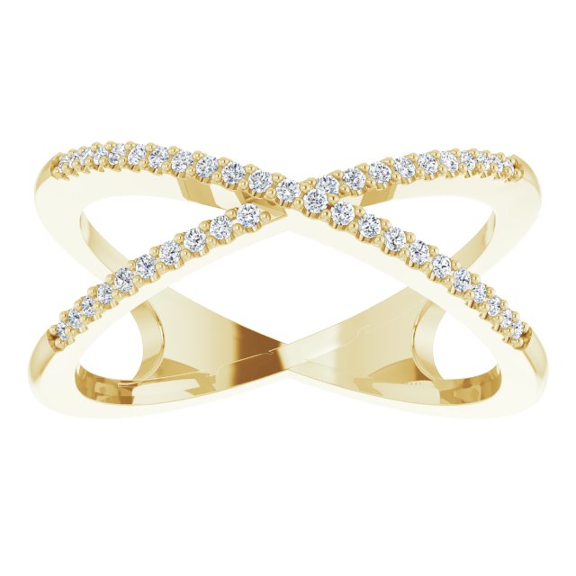 0.20ct Diamond Crossover Ring in 14k Gold