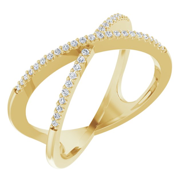 0.20ct Diamond Crossover Ring in 14k Gold