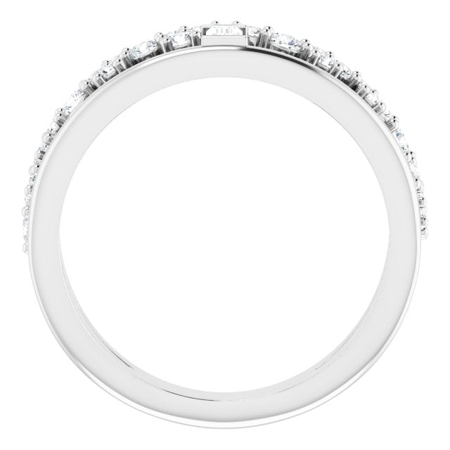 The Las Vegas Collection 0.60ct Lab Grown Diamond Scattered Baguette Ring