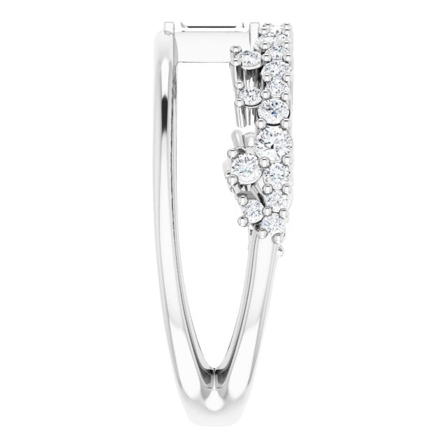 The Las Vegas Collection 0.60ct Lab Grown Diamond Scattered Baguette Ring