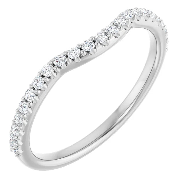 0.20ctw Round Lab Grown Diamond Ring Enhancer Contour Band