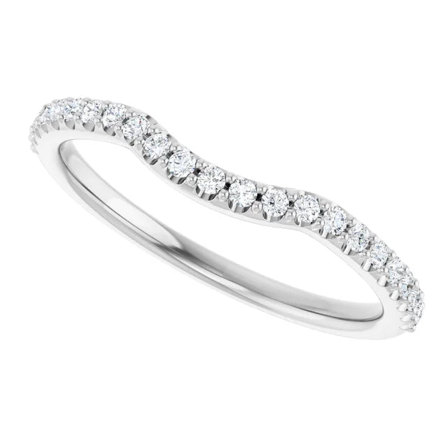 0.20ctw Round Lab Grown Diamond Ring Enhancer Contour Band