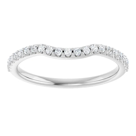 0.20ctw Round Lab Grown Diamond Ring Enhancer Contour Band