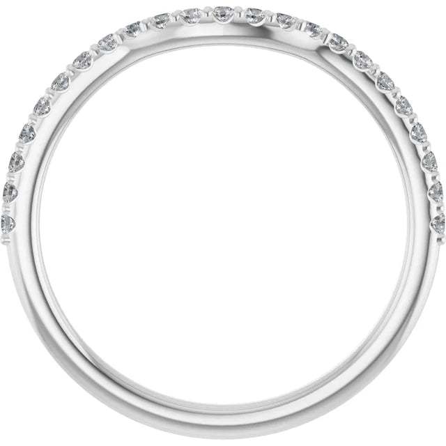 0.20ctw Round Lab Grown Diamond Ring Enhancer Contour Band