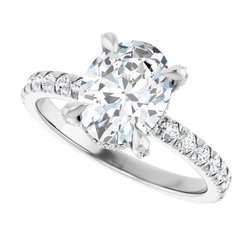 The Carolina 1.90ctw Oval cut Lab Grown Diamond Engagement Ring