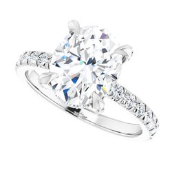 The Carolina 2.45ctw Oval cut Lab Grown Diamond Engagement Ring