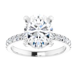 The Carolina 2.45ctw Oval cut Lab Grown Diamond Engagement Ring