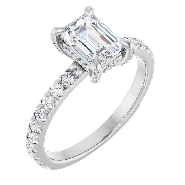 The Carolina 1.40ctw Emerald cut Lab Grown Diamond Engagement Ring