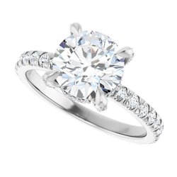 The Carolina 2.45ctw Round cut Lab Grown Diamond Engagement Ring