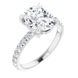 The Carolina 2.45ctw Oval cut Lab Grown Diamond Engagement Ring