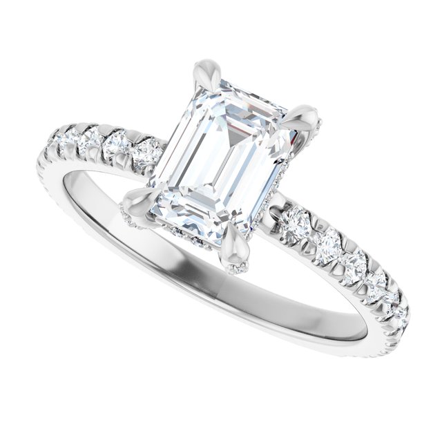 The Carolina 1.40ctw Emerald cut Lab Grown Diamond Engagement Ring