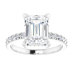 The Carolina 2.45ctw Emerald cut Lab Grown Diamond Engagement Ring