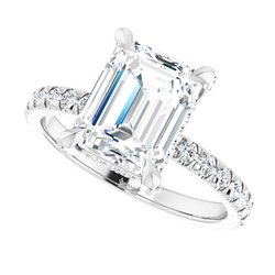 The Carolina 2.45ctw Emerald cut Lab Grown Diamond Engagement Ring