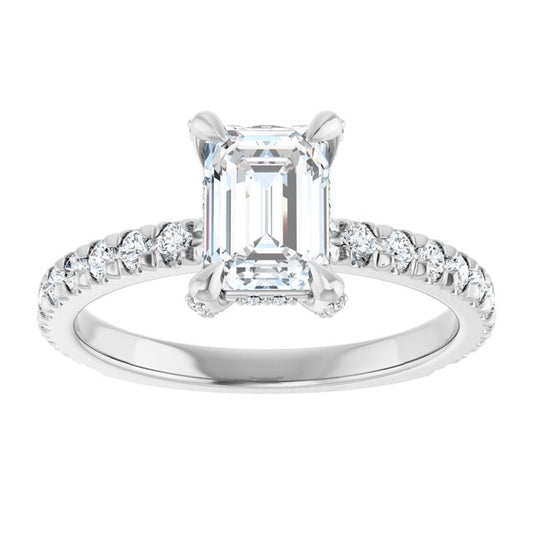 The Carolina 1.40ctw Emerald cut Lab Grown Diamond Engagement Ring