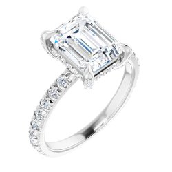 The Carolina 2.45ctw Emerald cut Lab Grown Diamond Engagement Ring