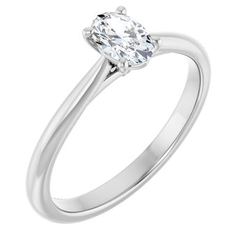 The Alice 0.50ct Oval cut Lab Grown Diamond Solitaire Engagement Ring