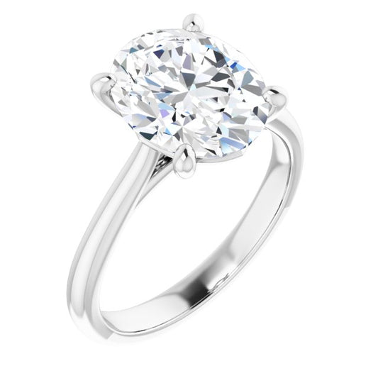 The Alice 3.00ct Oval cut Lab Grown Diamond Solitaire Engagement Ring