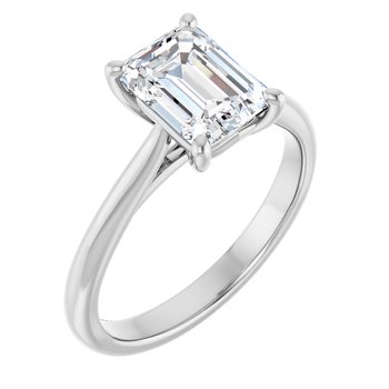 The Alice 1.50ct Emerald cut Lab Grown Diamond Solitaire Engagement Ring