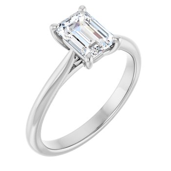 The Alice 1.00ct Emerald cut Lab Grown Diamond Solitaire Engagement Ring