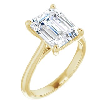 The Alice 3.00ct Emerald cut Lab Grown Diamond Solitaire Engagement Ring