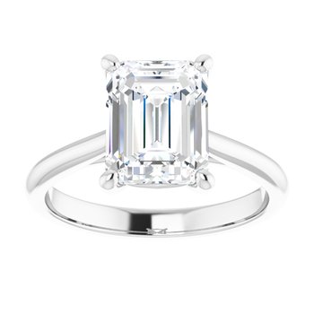 The Alice 2.00ct Emerald cut Lab Grown Diamond Solitaire Engagement Ring