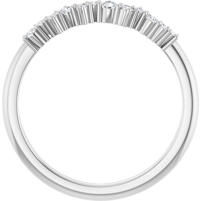 The Las Vegas Collection 0.20ct Lab Grown Diamond Scattered Band Ring