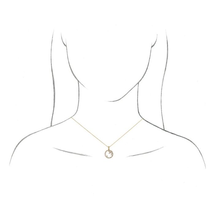 The Las Vegas Collection 0.75ct Lab Grown Diamond Scattered Circle Necklace