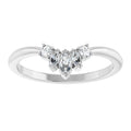 0.17ctw Marquise and Round Lab Grown Diamond Ring Enhancer Band