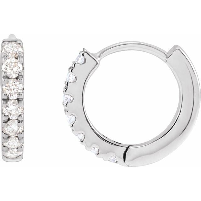 0.20ct Lab Grown Diamond 10mm Hoop Earrings in 14k Gold