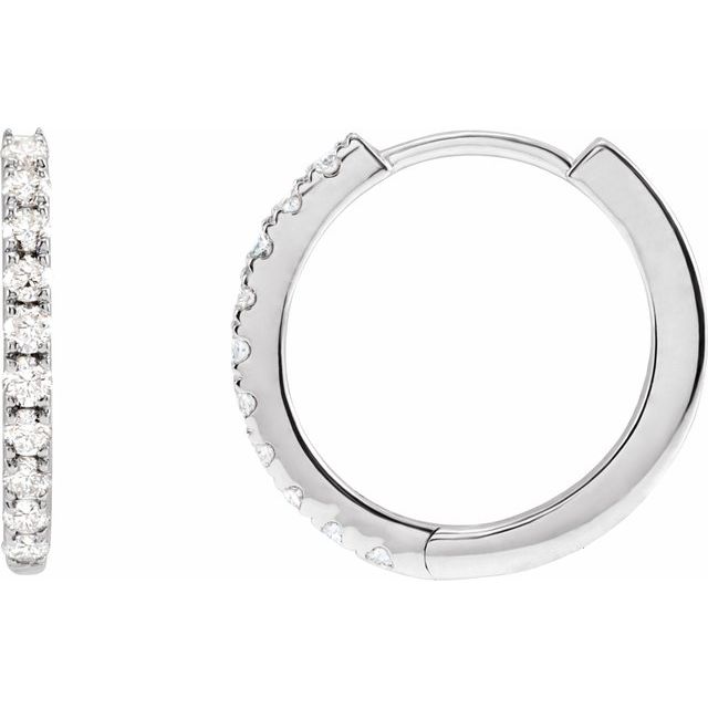 0.25ct Lab Grown Diamond 14mm Hoop Earrings in 14k Gold