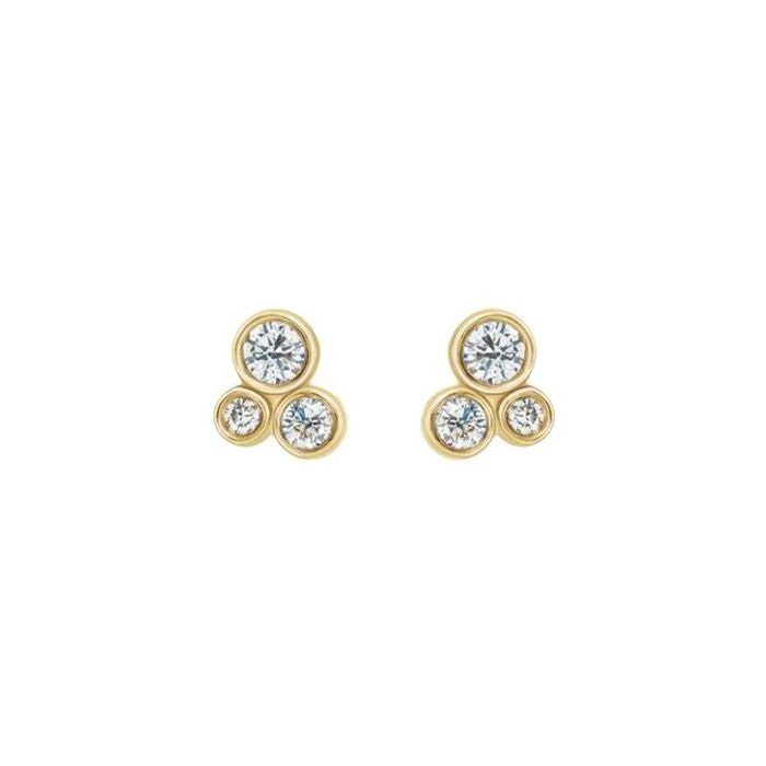 0.20ct Lab Grown Diamond Droplet Earrings in 14k Gold
