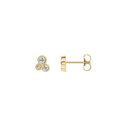 0.20ct Lab Grown Diamond Droplet Earrings in 14k Gold