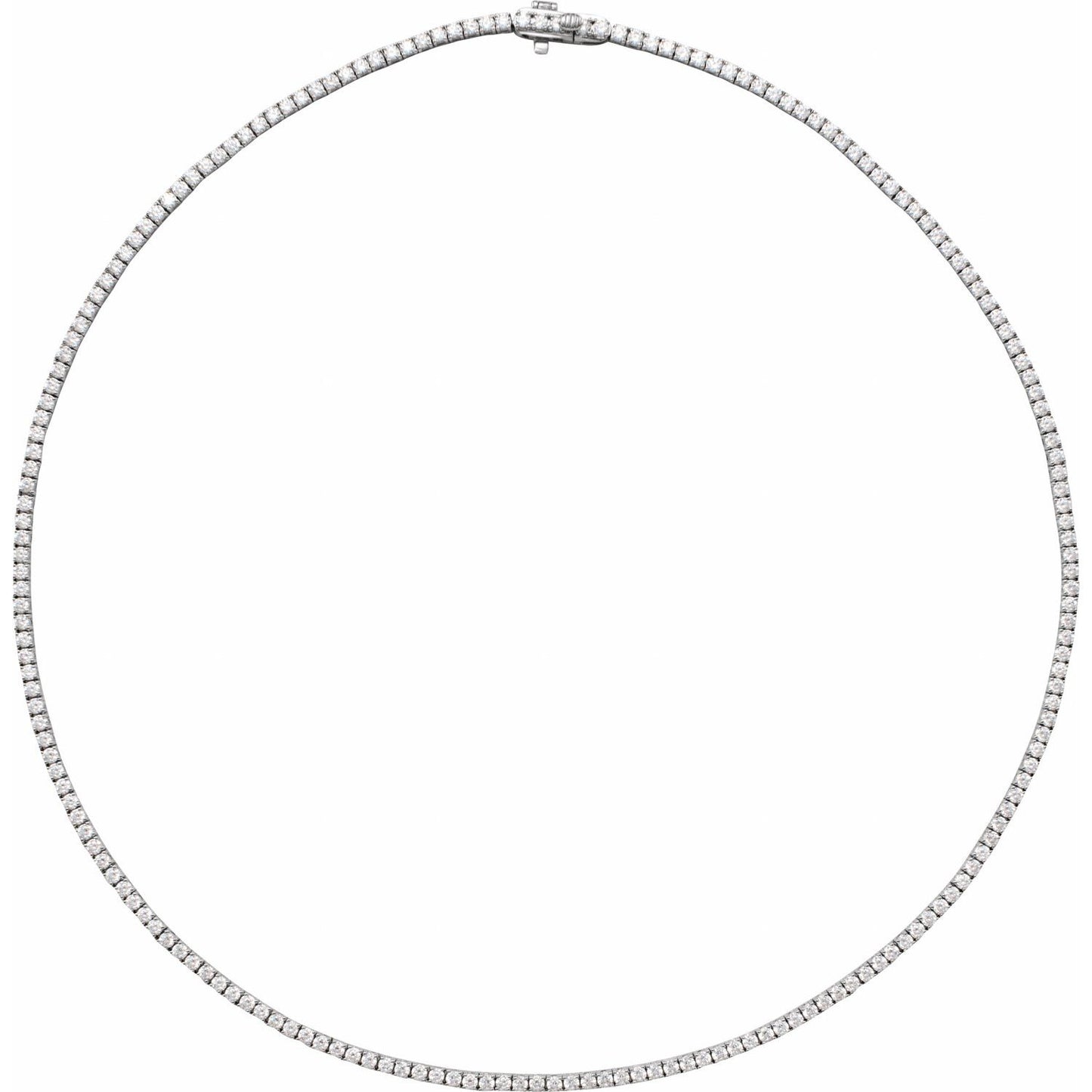 5.75ct Natural Mined Diamond Tennis Necklace in 14k Gold