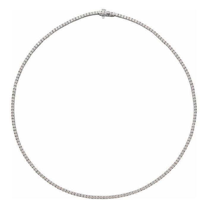 7.00ct Lab Grown Diamond Tennis Necklace in 9k Gold