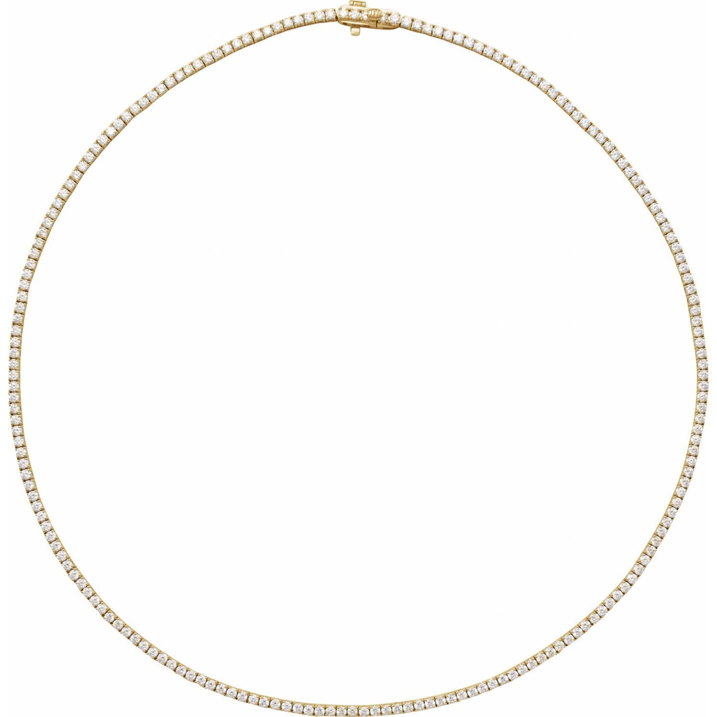 5.75ct Natural Mined Diamond Tennis Necklace in 14k Gold