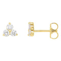 0.33ct Lab Grown Diamond Three Stone Earrings in 14k Gold