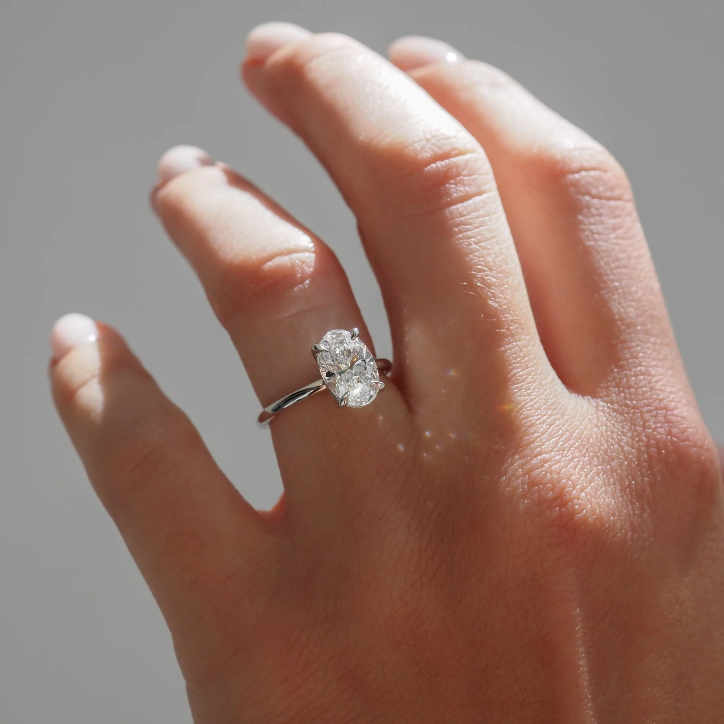 The Emma 2.00ct Oval cut Lab Grown Diamond Solitaire Engagement Ring