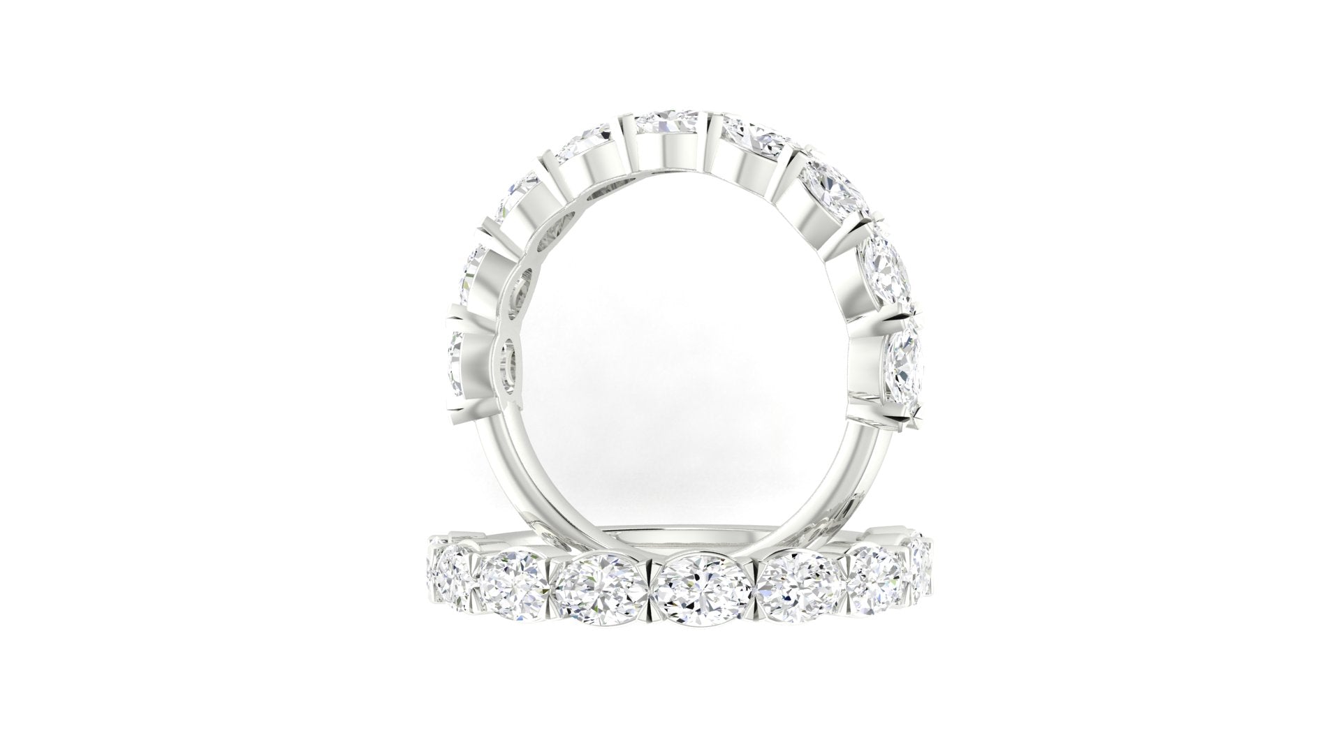 1.10ct Oval Lab Grown Diamond East - West Ring