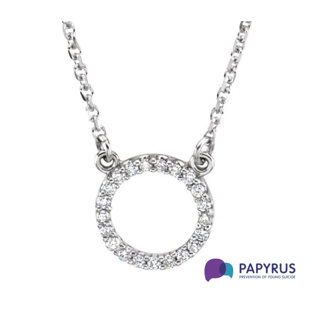 0.10ctw Mined Diamond Circle Necklace in 14k Gold