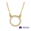 0.10ctw Mined Diamond Circle Necklace in 14k Gold