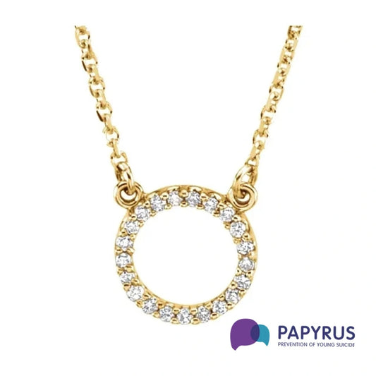 0.10ctw Mined Diamond Circle Necklace in 14k Gold