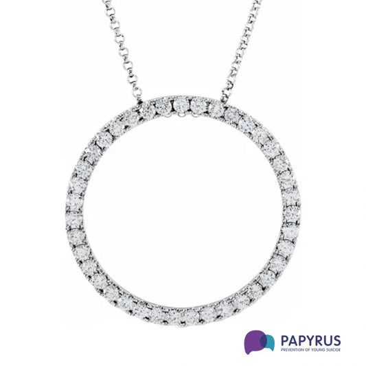 1.00ctw Mined Diamond Circle Necklace in 14k Gold