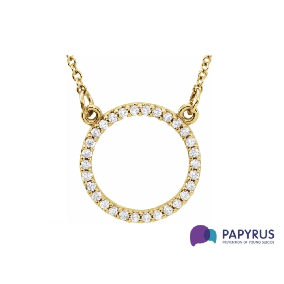 0.20ctw Lab Grown Diamond Circle Necklace in 14k Gold
