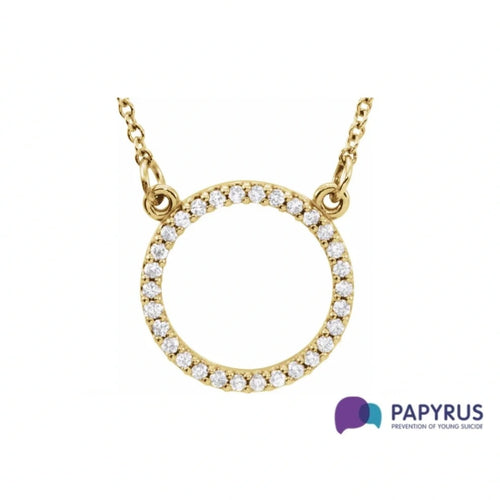 0.20ctw Lab Grown Diamond Circle Necklace in 14k Gold