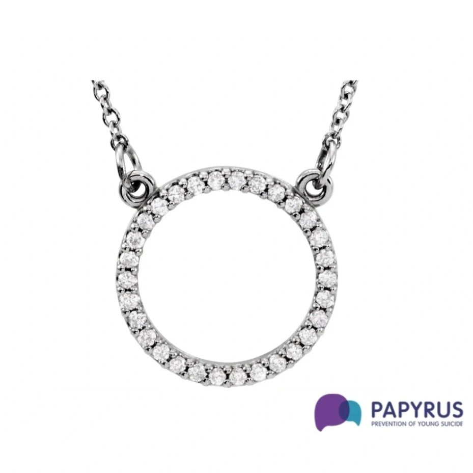 0.20ctw Lab Grown Diamond Circle Necklace in 14k Gold